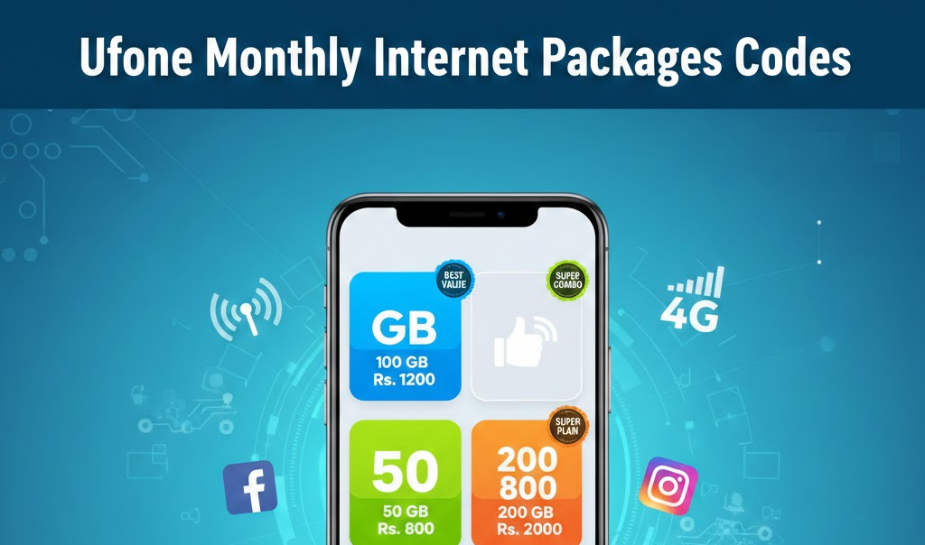 Ufone Internet Packages Monthly Code